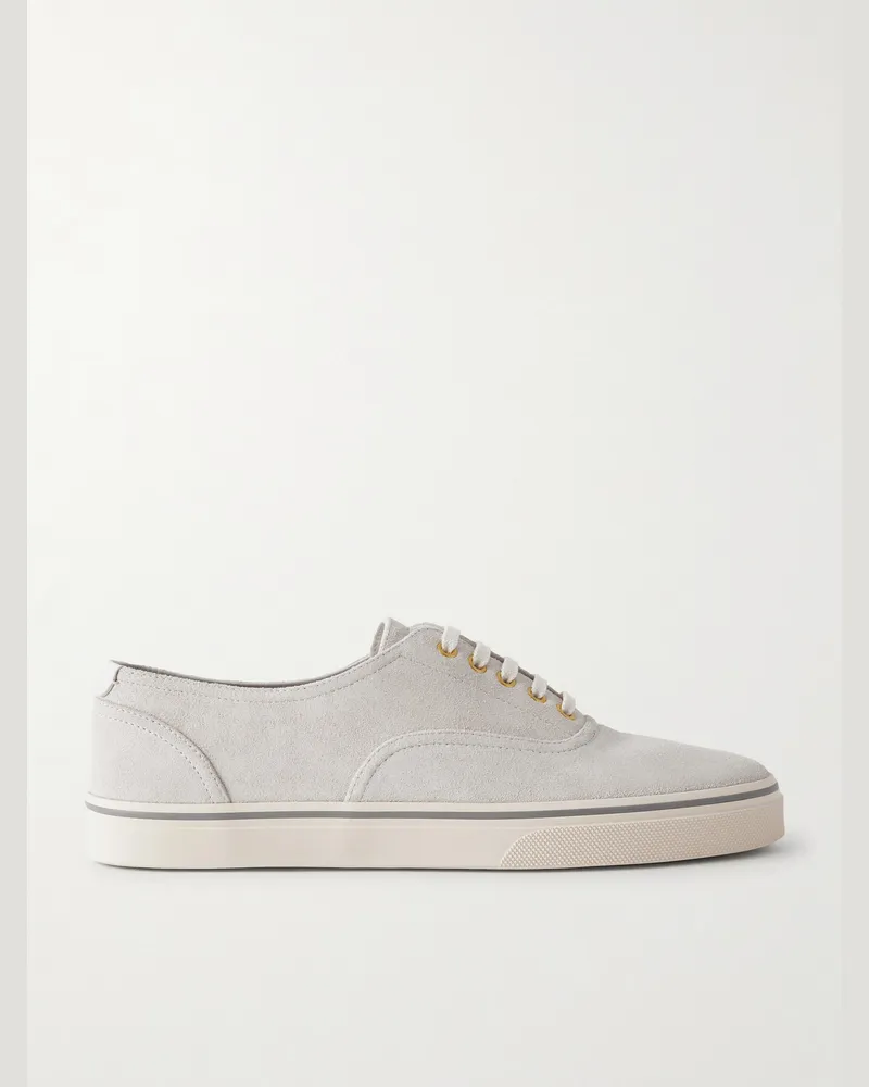 Brunello Cucinelli Suede Sneakers White