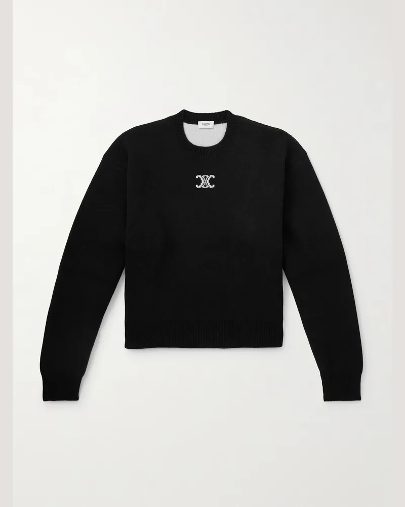 Celine Pullover aus einer Kaschmirmischung Schwarz
