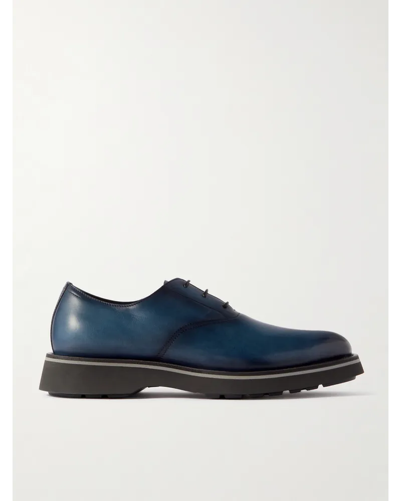 Berluti Alessandro Oxford-Schuhe aus Venezia-Leder Blau