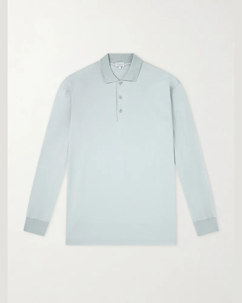 Charvet Cotton-Satin Polo Shirt Green