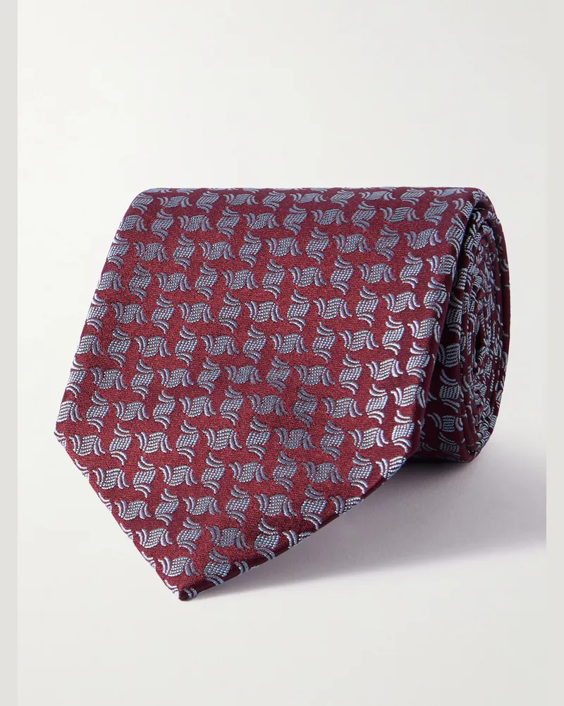 Charvet Krawatte aus Seiden-Jacquard, 8,5 cm Rot