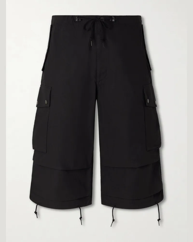 NEEDLES Field Straight-Leg Cotton-Ripstop Shorts Black