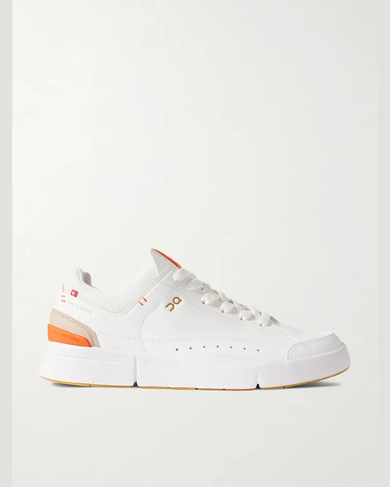 ON Roger Federer THE ROGER Centre Court Tennis-Sneakers aus Mesh mit Gummibesatz Weiß