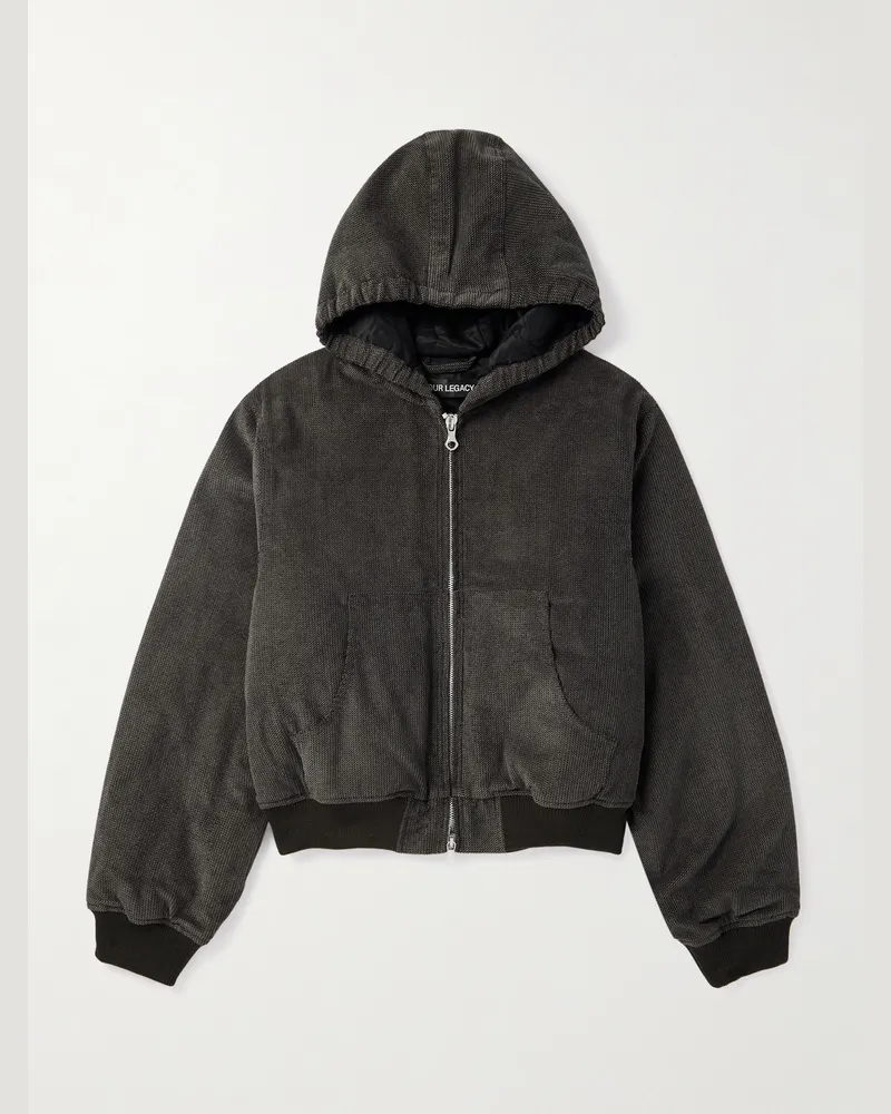 Our Legacy Bank Kapuzenjacke aus Baumwollcord Braun