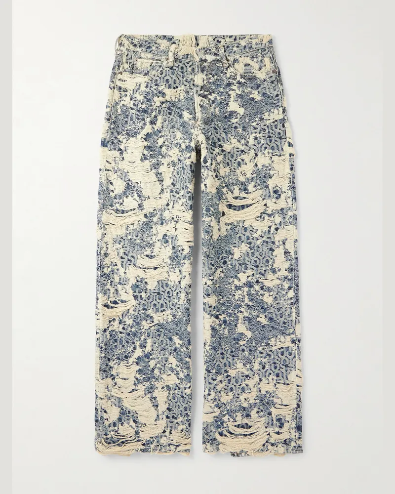Acne Studios Weit geschnittene Jeans in Distressed-Optik Blau