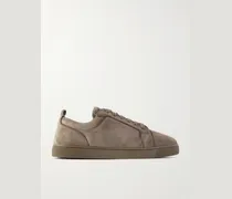 Louis Junior Grosgrain-Trimmed Suede Sneakers