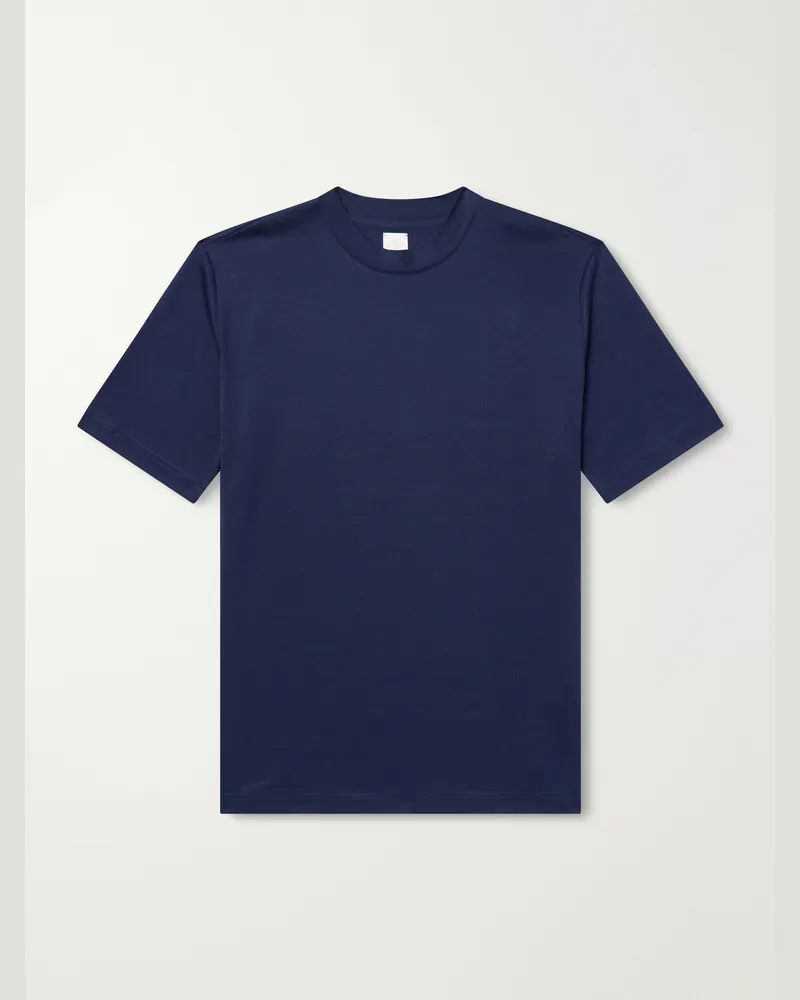 Eleventy Cotton-Jersey T-Shirt Blue