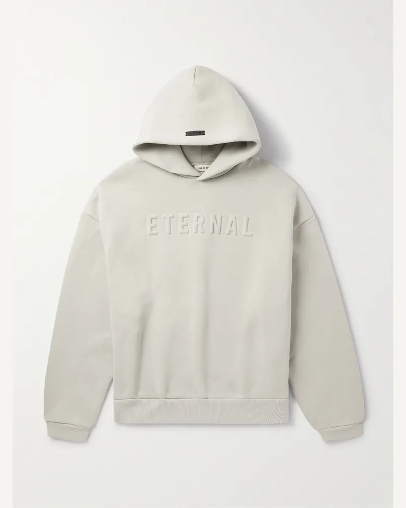 Fear of God Eternal Hoodie aus Jersey aus einer Baumwollmischung mit Logoprägung Grau