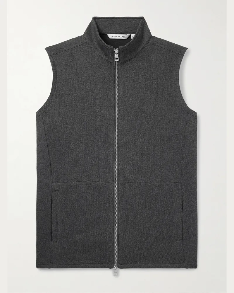Peter Millar Crown Weste aus Fleece mit recycelten Fasern Grau