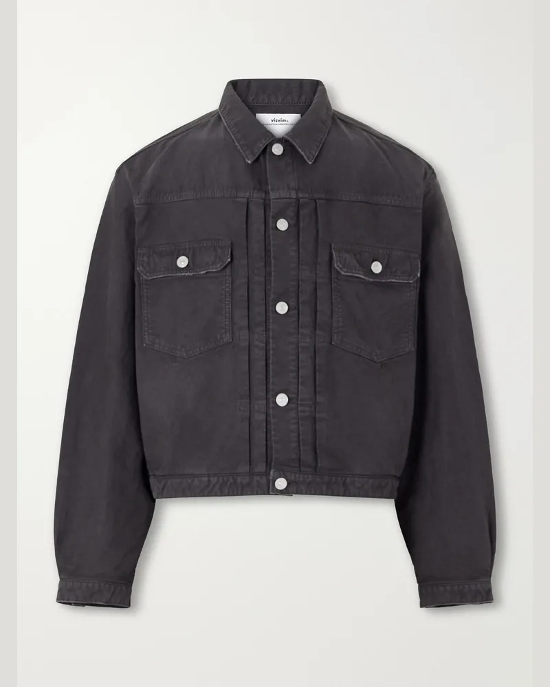 Visvim 101XX Embroidered Garment-Dyed Corduroy Jacket Black