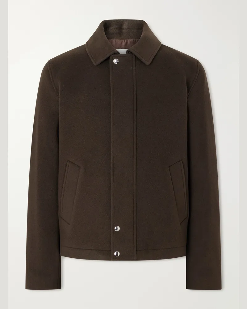 MR P. Wool-Felt Blouson Jacket Brown