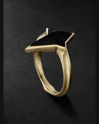 Stephen Webster New Cross Ring aus 18 Karat Gold mit Onyx Gold