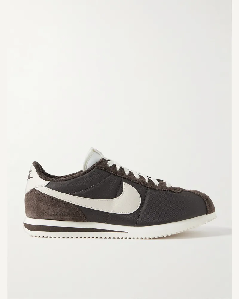 Nike Cortez Sneakers aus Shell mit Besatz aus Veloursleder und Leder Braun