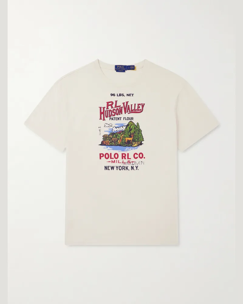 Ralph Lauren Printed Cotton T-Shirt White