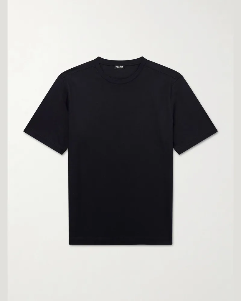 Ermenegildo Zegna Cotton-Jersey T-Shirt Black