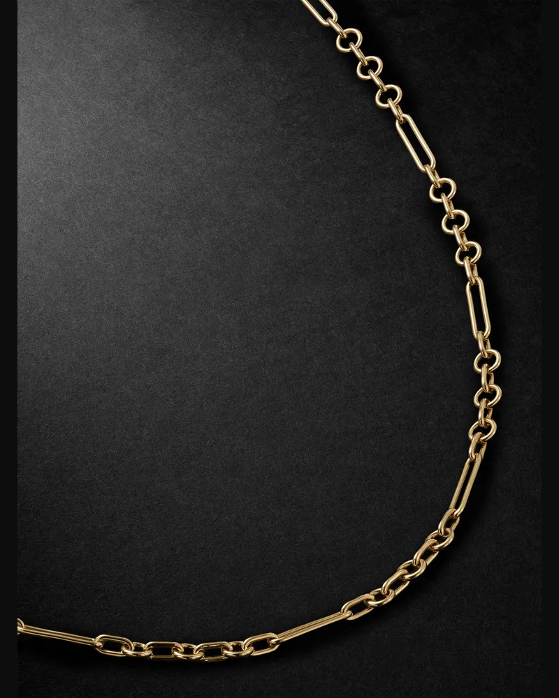 FOUNDRAE Fine Mixed Clip Chain Kette aus 18 Karat Gold Gold