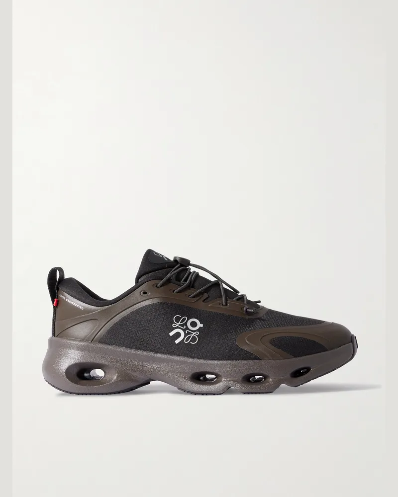 Loewe ON 8 Cloudsolo Rubber-Trimmed Mesh Sneakers Brown