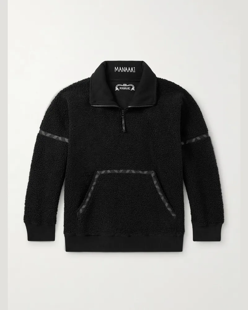 MANAAKI Ari Fleece Half-Zip Sweatshirt Black