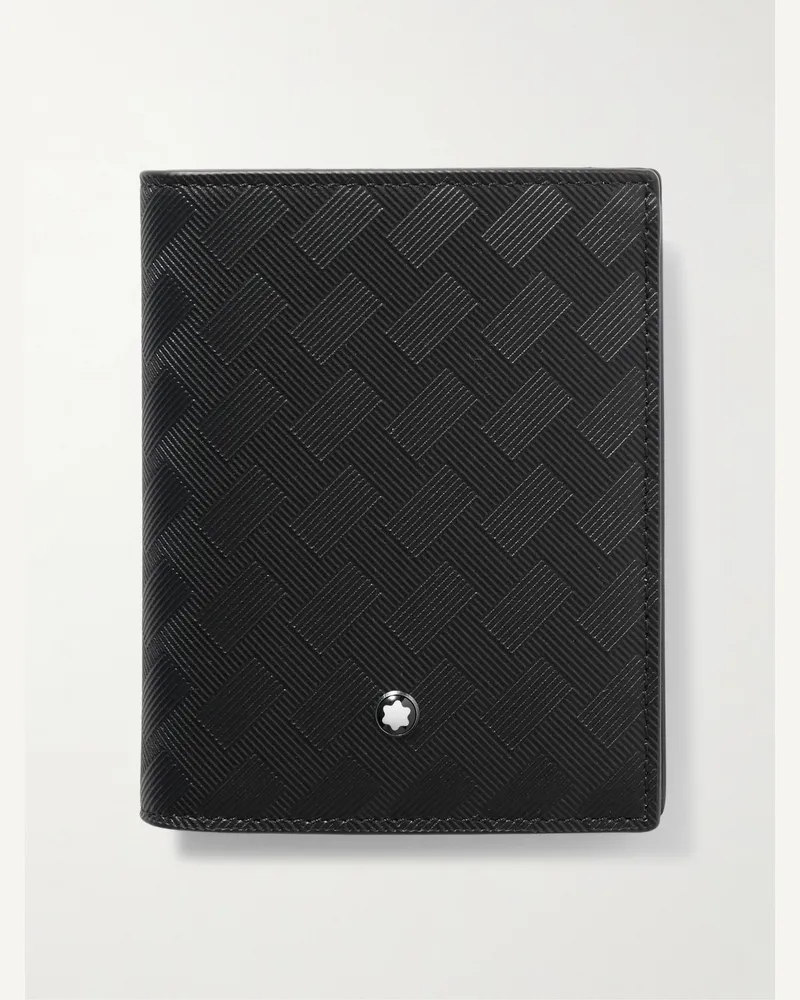 Montblanc Extreme 3.0 aufklappbares Portemonnaie aus quergemasertem Leder Schwarz