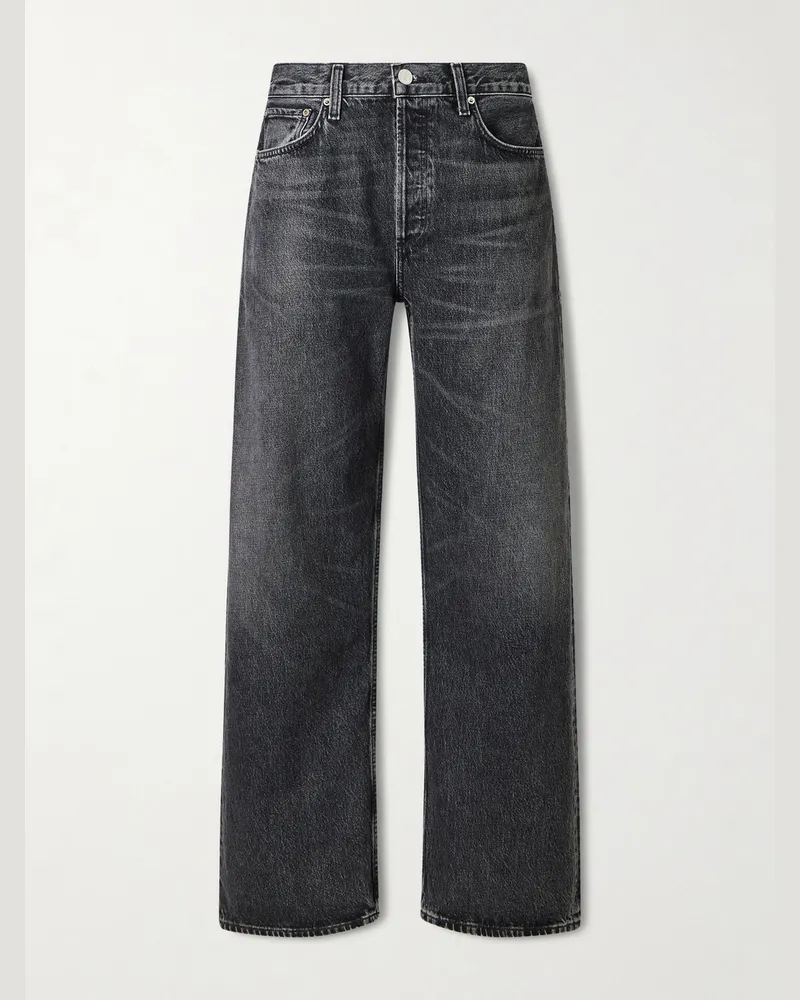 AGOLDE Afton Straight-Leg Recycled Jeans Black