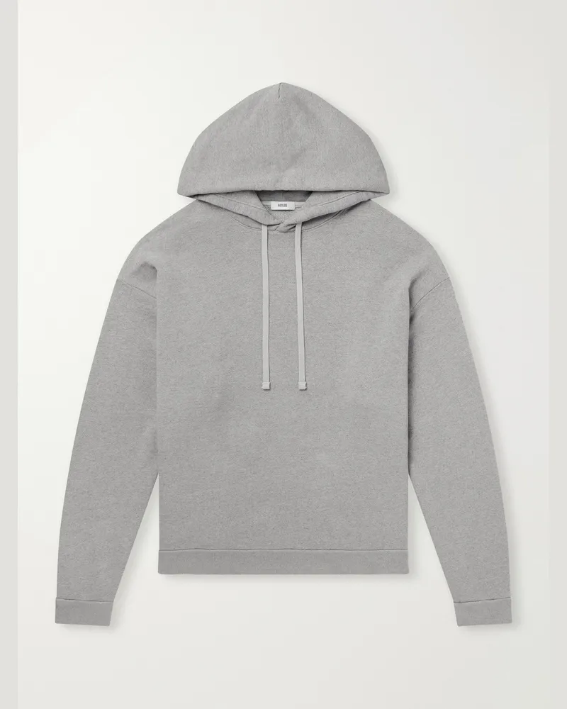 AGOLDE Salford Cotton-Blend Jersey Hoodie Gray