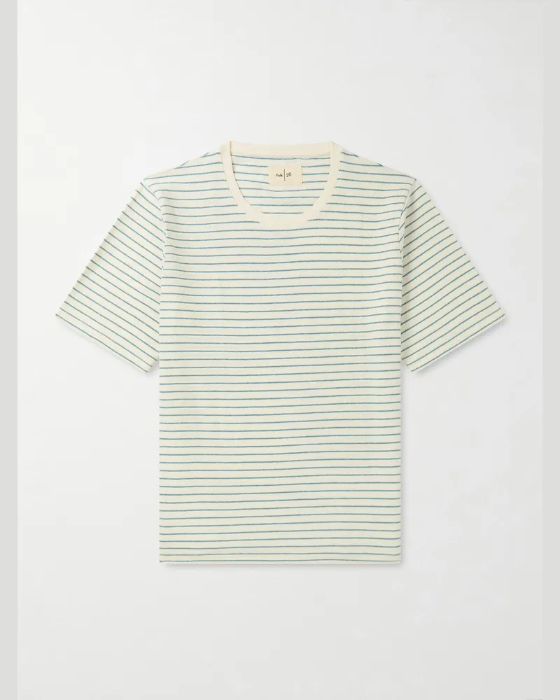 Folk Striped Cotton T-Shirt Neutrals