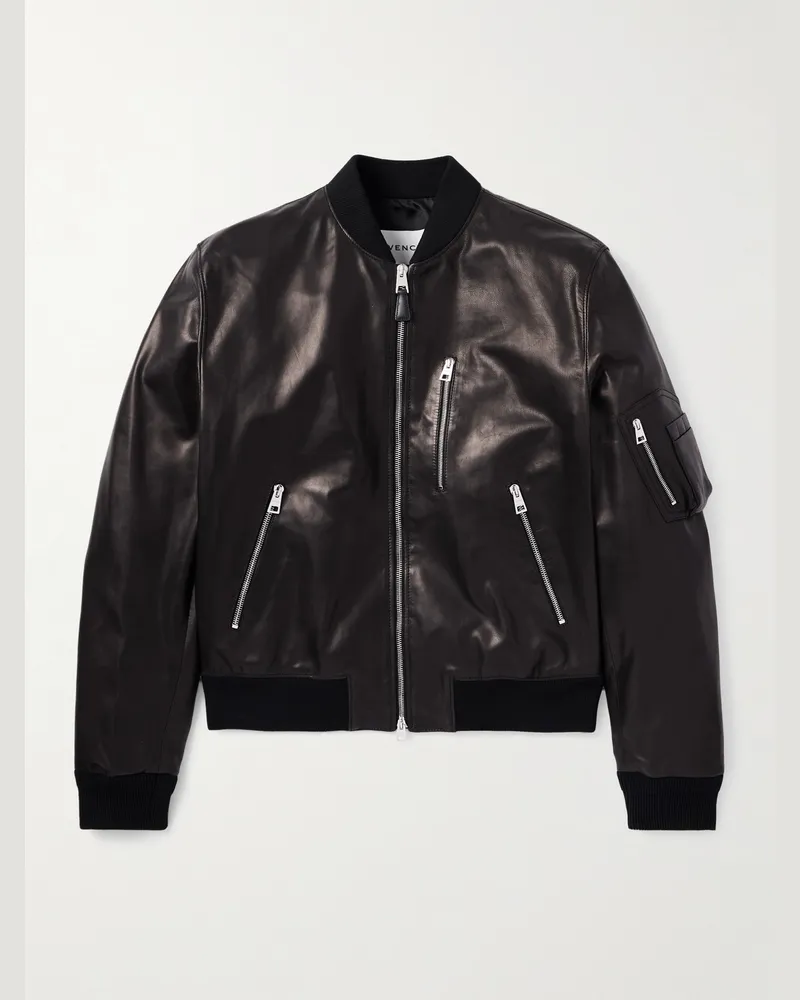 Givenchy Bomberjacke aus Leder Schwarz