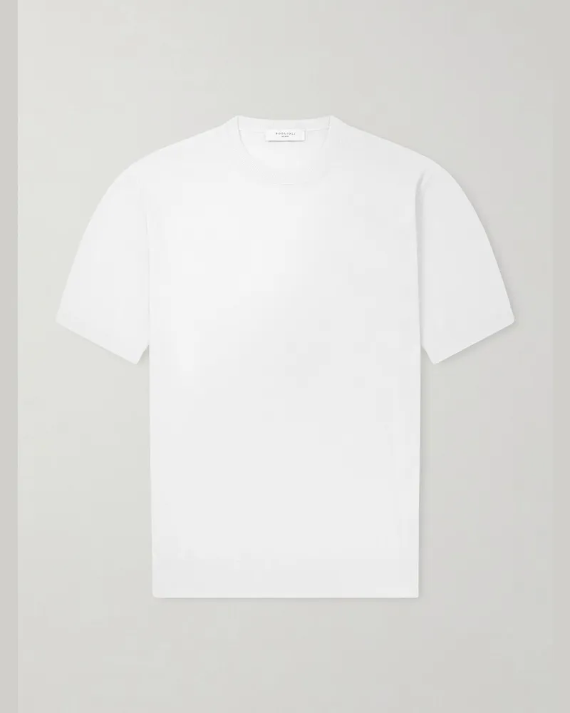 Boglioli T-Shirt aus Baumwolle in Stückfärbung Neutral