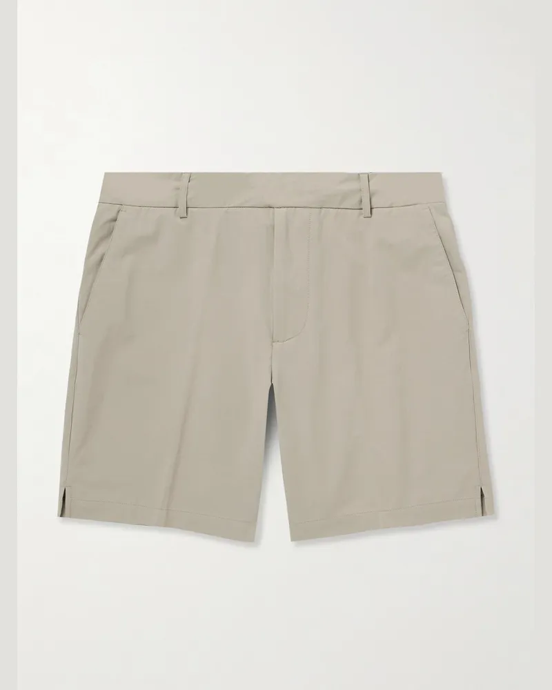 James Perse Straight-Leg Stretch Cotton-Blend Golf Shorts Neutrals