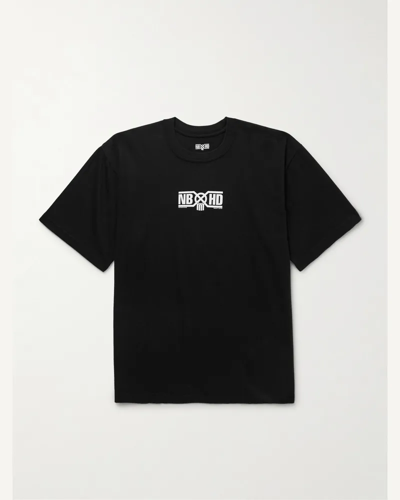 Neighborhood Bounty Hunter T-Shirt aus Baumwoll-Jersey mit Logoprint Schwarz