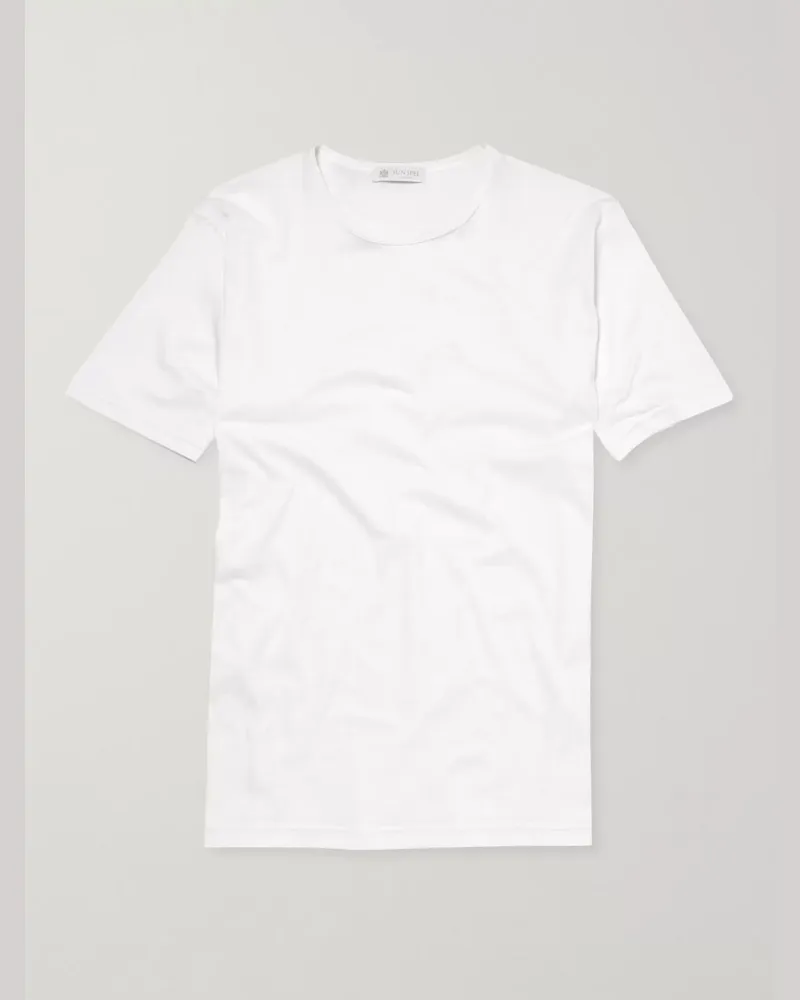 Sunspel Superfine Cotton Underwear T-Shirt White