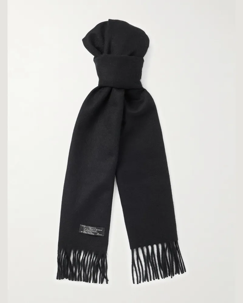 Charvet Schal aus Kaschmir Schwarz