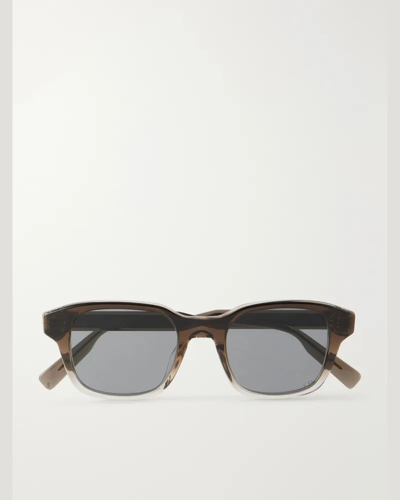 Dior Dioribbon S1I Geometric-Frame Sunglasses Brown