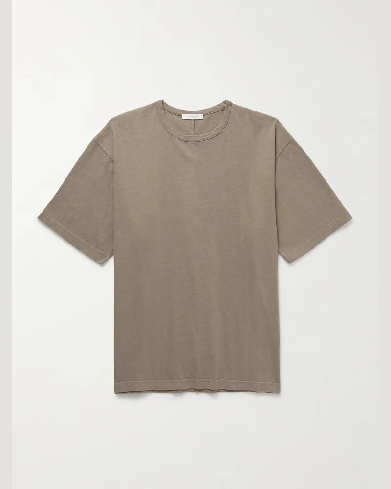 The Row Steven T-Shirt aus Baumwoll-Jersey Braun