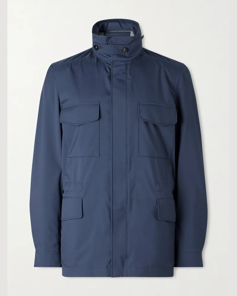Loro Piana Traveller Jacke aus Shell Blau