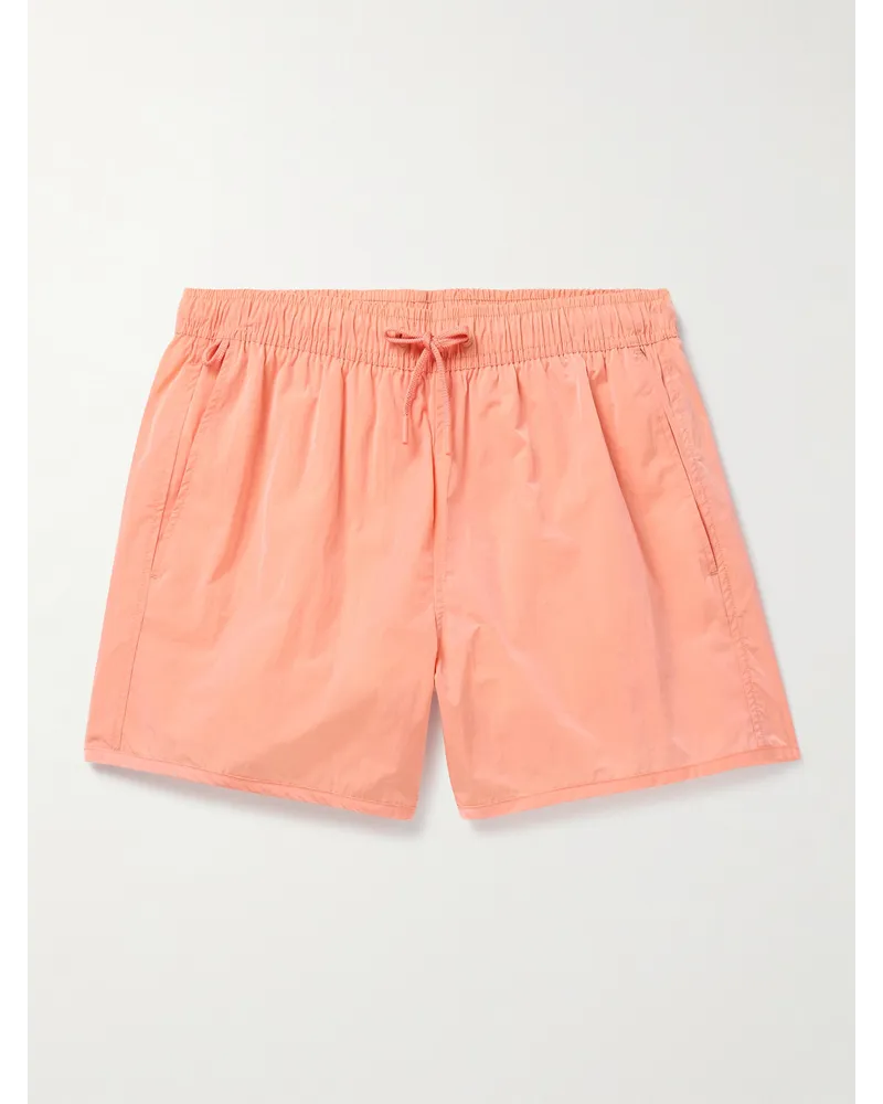 CDLP Gerade geschnittene mittellange Badeshorts Orange