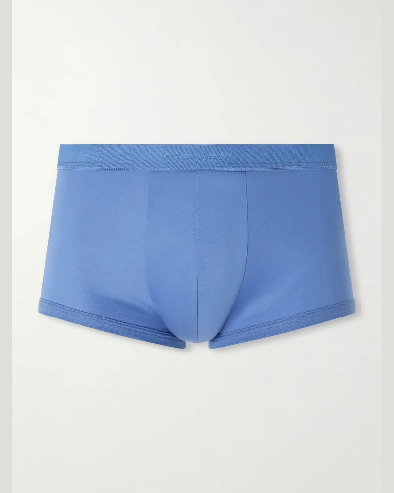 Zimmerli Sea Island Cotton Boxer Briefs Blue