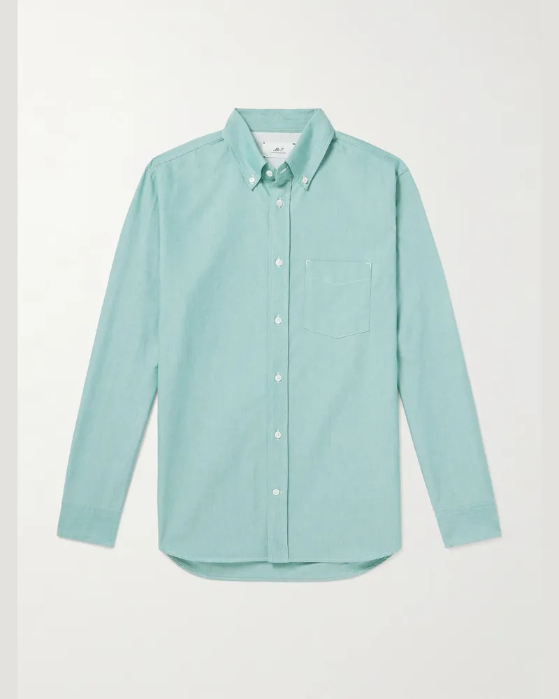 MR P. Hemd aus Biobaumwoll-Oxford mit Button-Down-Kragen Blau