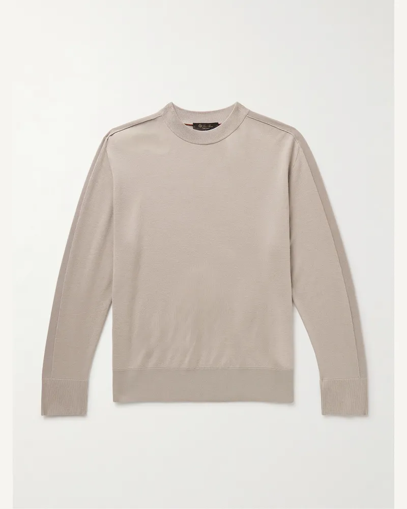 Loro Piana Renai Pullover aus Wish®-Schurwolle Neutral