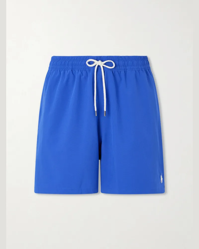 Ralph Lauren Traveler Straight-Leg Recycled Swim Shorts Blue