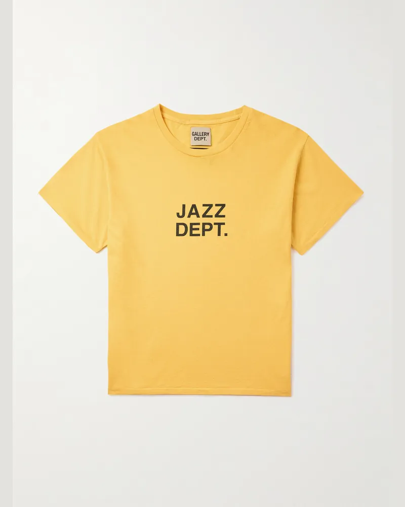 GALLERY DEPT. Jazzy T-Shirt aus Baumwoll-Jersey mit Logoprint Gelb