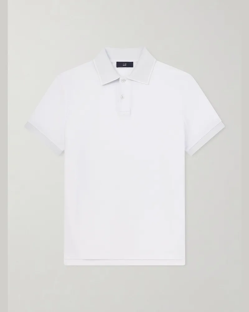 Dunhill Cotton-Piqué Polo Shirt White
