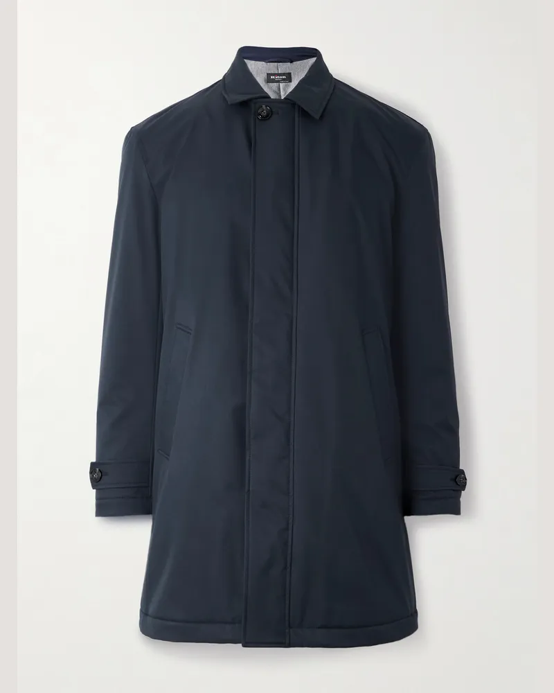 Kiton Mantel aus Shell Blau