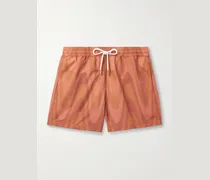 Rio gerade geschnittene mittellange Badeshorts aus recyceltem Shell mit Print