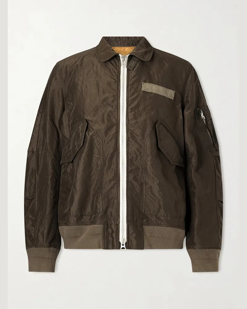 Sacai Shell Bomber Jacket Green