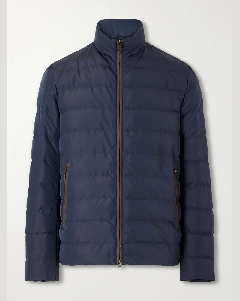 Herno Quilted Padded Down Jacket Blue