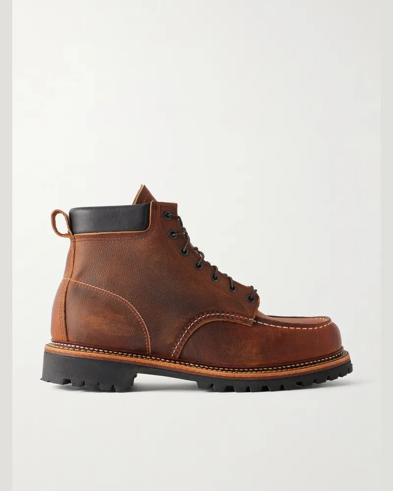 Red Wing Shoes 8213 Full-Grain Leather Lace-Up Boots Brown