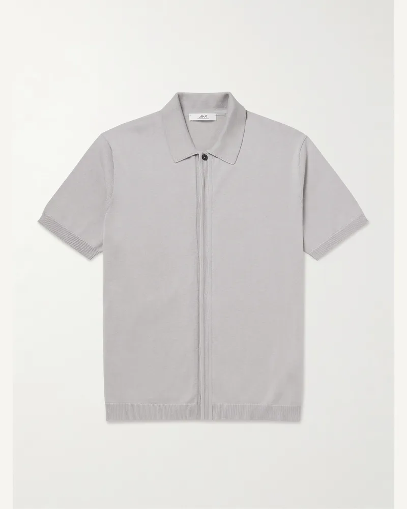 MR P. Hemd aus einer Biobaumwoll-Seidenmischung Grau