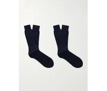 Set aus zwei Paar Socken aus gerippter Biobaumwolle