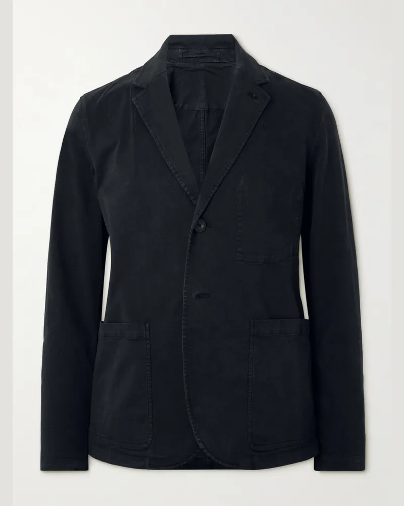 MR P. Sakko aus Twill aus einer Baumwollmischung in Stückfärbung Schwarz
